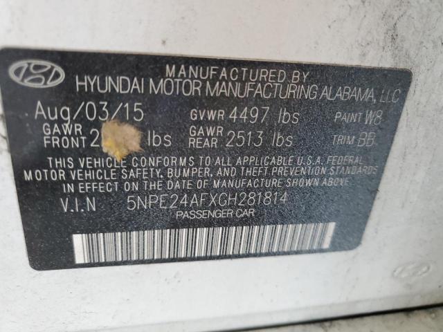 Photo 11 VIN: 5NPE24AFXGH281814 - HYUNDAI SONATA 