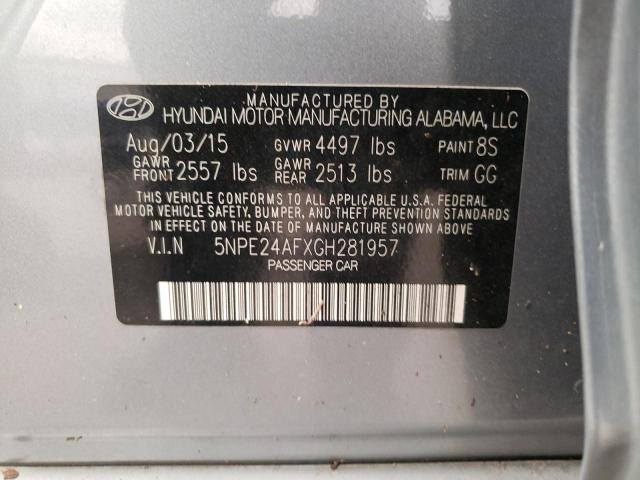 Photo 9 VIN: 5NPE24AFXGH281957 - HYUNDAI SONATA SE 