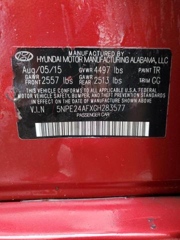 Photo 11 VIN: 5NPE24AFXGH283577 - HYUNDAI SONATA SE 