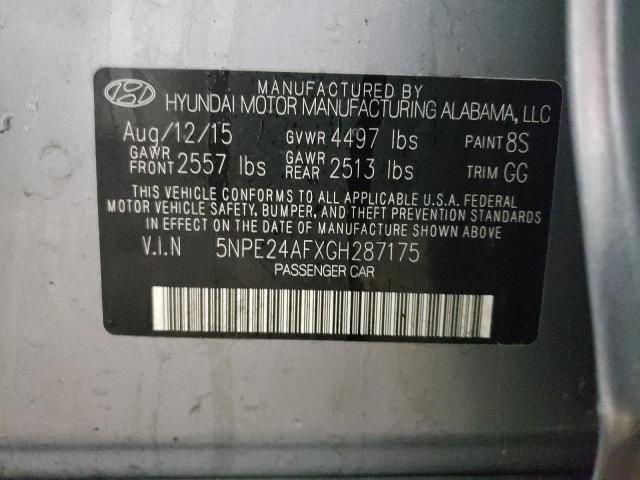 Photo 12 VIN: 5NPE24AFXGH287175 - HYUNDAI SONATA SE 