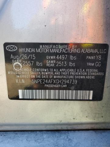 Photo 11 VIN: 5NPE24AFXGH294739 - HYUNDAI SONATA SE 