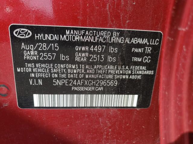 Photo 9 VIN: 5NPE24AFXGH296569 - HYUNDAI SONATA SE 