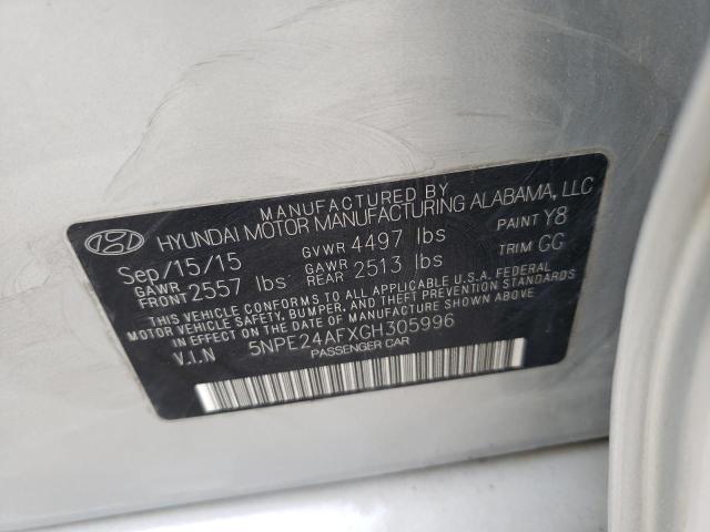 Photo 11 VIN: 5NPE24AFXGH305996 - HYUNDAI SONATA SE 