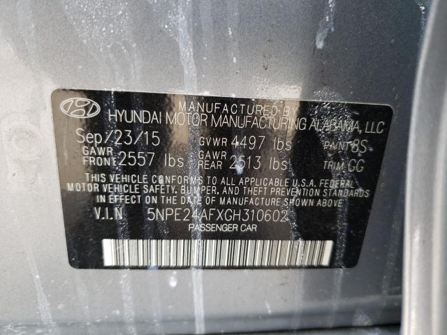 Photo 9 VIN: 5NPE24AFXGH310602 - HYUNDAI SONATA SE 