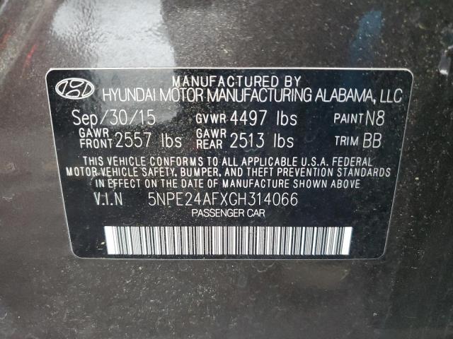 Photo 11 VIN: 5NPE24AFXGH314066 - HYUNDAI SONATA 