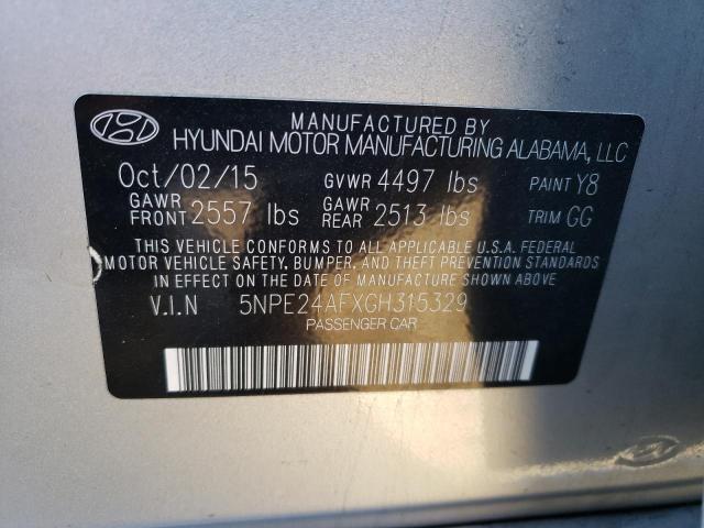 Photo 12 VIN: 5NPE24AFXGH315329 - HYUNDAI SONATA 