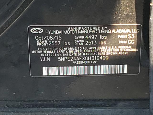 Photo 9 VIN: 5NPE24AFXGH319400 - HYUNDAI SONATA SE 