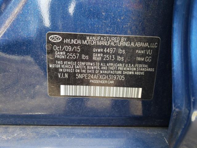 Photo 11 VIN: 5NPE24AFXGH319705 - HYUNDAI SONATA SE 