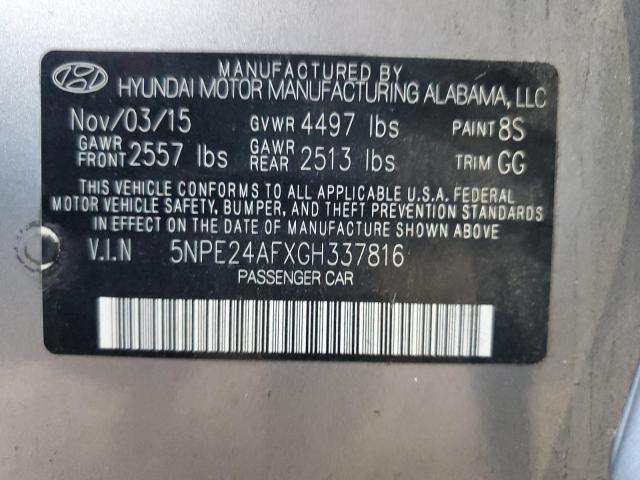 Photo 11 VIN: 5NPE24AFXGH337816 - HYUNDAI SONATA SE 