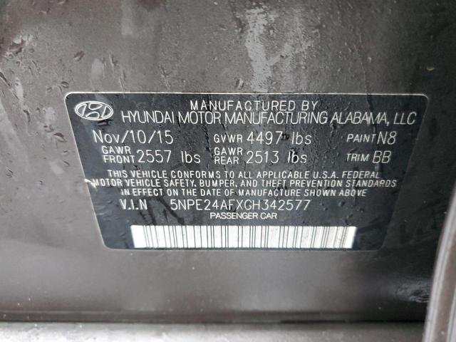 Photo 12 VIN: 5NPE24AFXGH342577 - HYUNDAI SONATA SE 