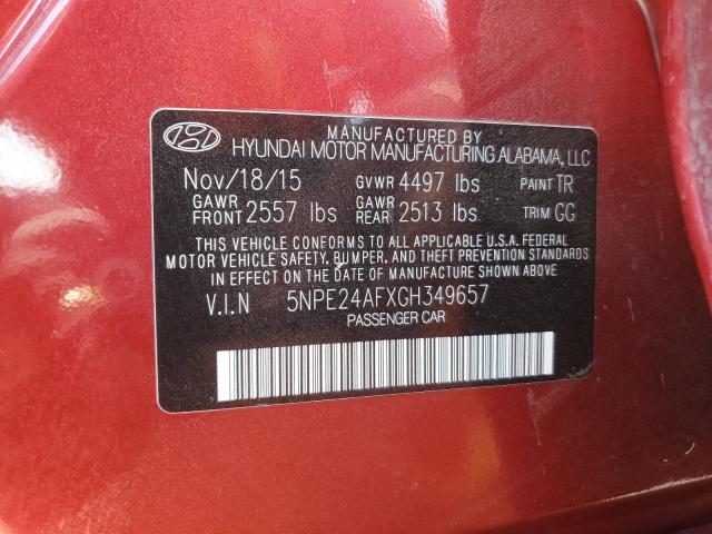 Photo 11 VIN: 5NPE24AFXGH349657 - HYUNDAI SONATA SE 