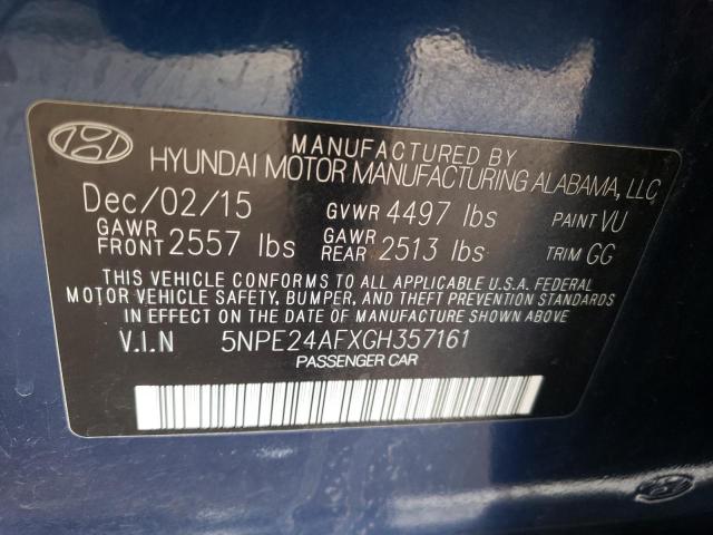 Photo 11 VIN: 5NPE24AFXGH357161 - HYUNDAI SONATA 