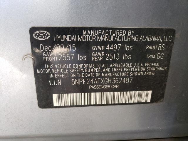 Photo 9 VIN: 5NPE24AFXGH362487 - HYUNDAI SONATA SE 