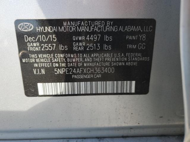 Photo 11 VIN: 5NPE24AFXGH363400 - HYUNDAI SONATA SE 