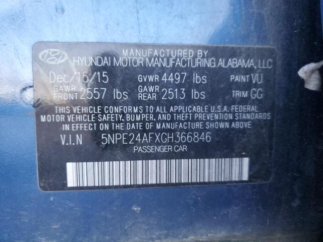 Photo 12 VIN: 5NPE24AFXGH366846 - HYUNDAI SONATA SE 