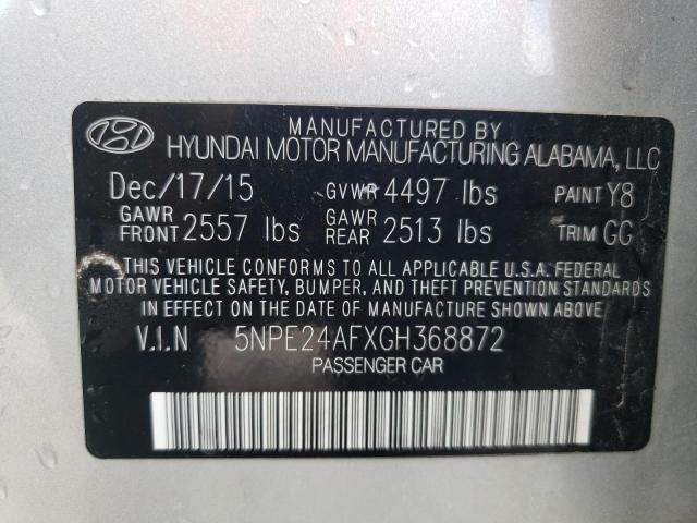 Photo 9 VIN: 5NPE24AFXGH368872 - HYUNDAI SONATA SE 