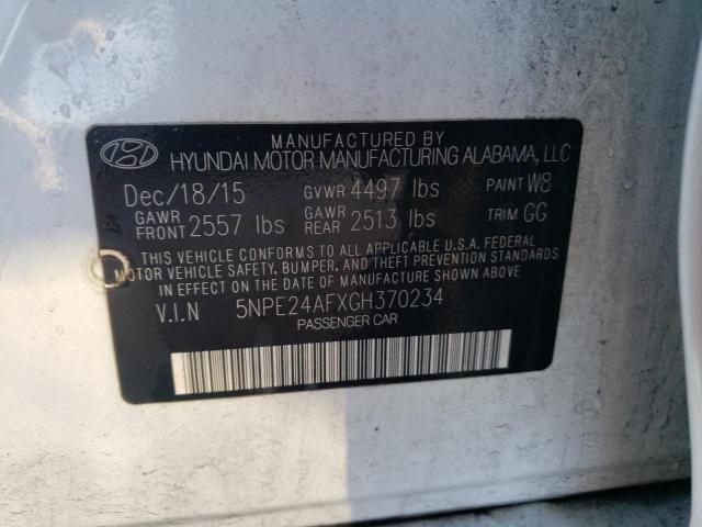 Photo 11 VIN: 5NPE24AFXGH370234 - HYUNDAI SONATA SE 