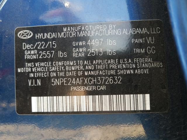 Photo 9 VIN: 5NPE24AFXGH372632 - HYUNDAI SONATA SE 