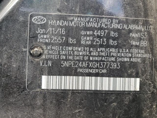 Photo 12 VIN: 5NPE24AFXGH377393 - HYUNDAI SONATA SE 