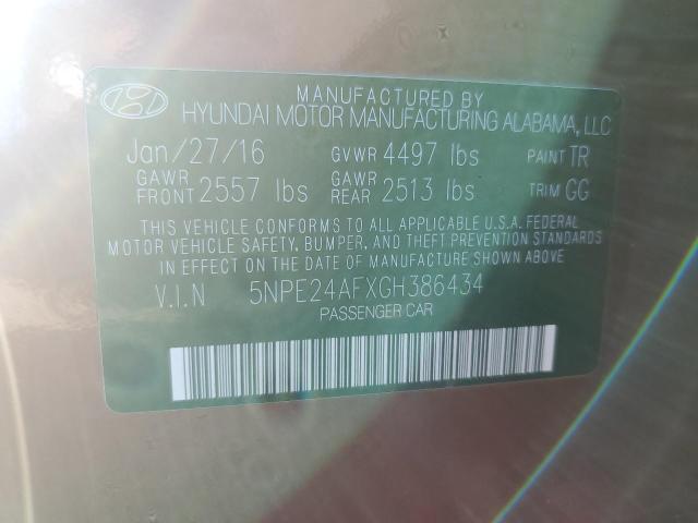 Photo 11 VIN: 5NPE24AFXGH386434 - HYUNDAI SONATA SE 