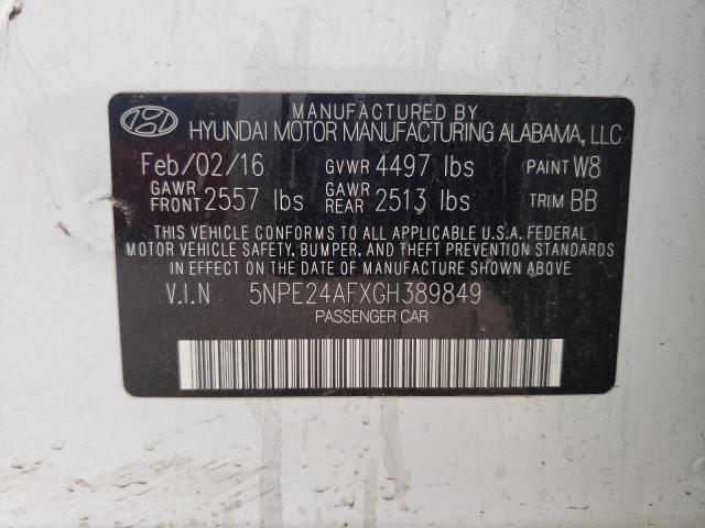 Photo 12 VIN: 5NPE24AFXGH389849 - HYUNDAI SONATA SE 