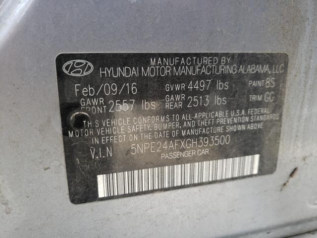 Photo 9 VIN: 5NPE24AFXGH393500 - HYUNDAI SONATA SE 