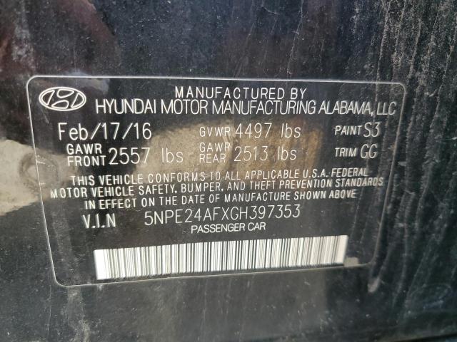 Photo 11 VIN: 5NPE24AFXGH397353 - HYUNDAI SONATA SE 