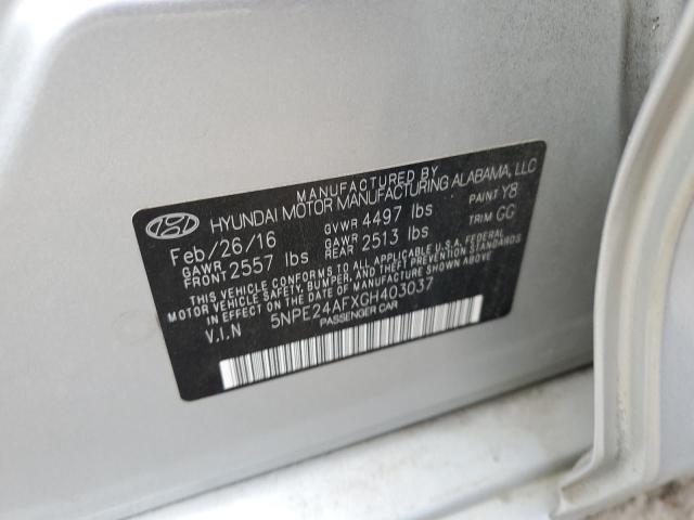 Photo 11 VIN: 5NPE24AFXGH403037 - HYUNDAI SONATA 