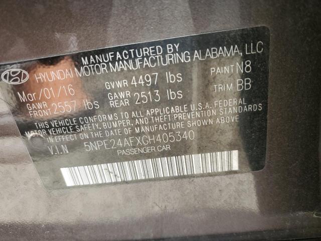 Photo 11 VIN: 5NPE24AFXGH405340 - HYUNDAI SONATA 