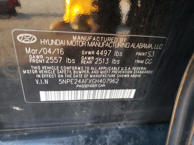 Photo 9 VIN: 5NPE24AFXGH407962 - HYUNDAI SONATA 