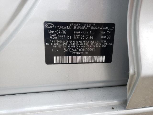 Photo 11 VIN: 5NPE24AFXGH407993 - HYUNDAI SONATA SE 