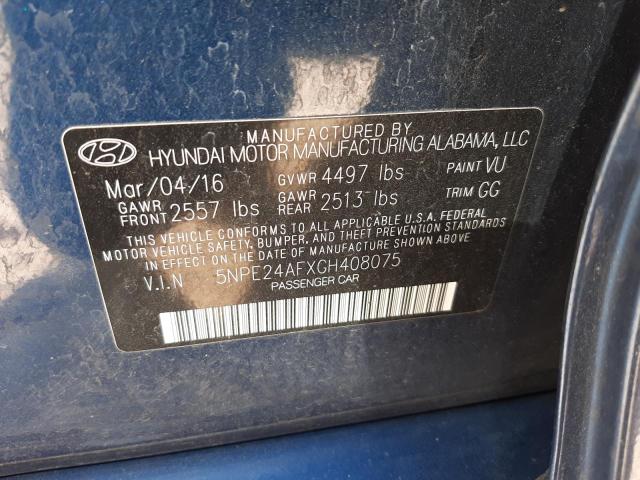 Photo 11 VIN: 5NPE24AFXGH408075 - HYUNDAI SONATA SE 