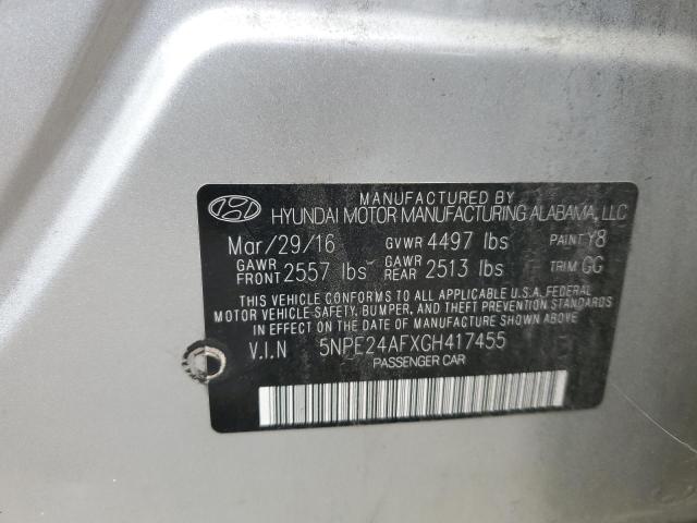 Photo 11 VIN: 5NPE24AFXGH417455 - HYUNDAI SONATA 