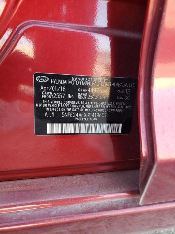 Photo 11 VIN: 5NPE24AFXGH419609 - HYUNDAI SONATA 