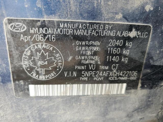 Photo 11 VIN: 5NPE24AFXGH422106 - HYUNDAI SONATA SE 