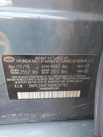 Photo 9 VIN: 5NPE24AFXGH424793 - HYUNDAI SONATA SE 