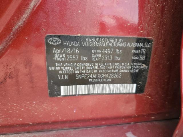 Photo 11 VIN: 5NPE24AFXGH428262 - HYUNDAI SONATA 