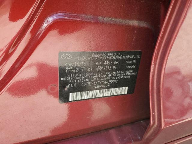 Photo 11 VIN: 5NPE24AFXGH428892 - HYUNDAI SONATA 