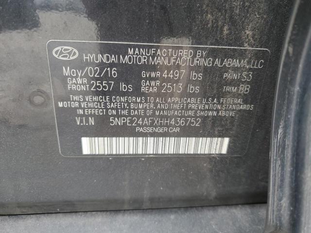 Photo 11 VIN: 5NPE24AFXHH436752 - HYUNDAI SONATA SE 