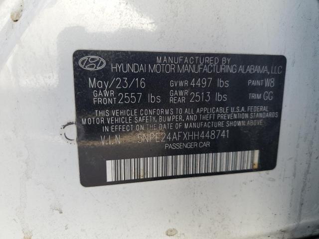 Photo 12 VIN: 5NPE24AFXHH448741 - HYUNDAI SONATA 