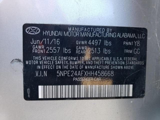 Photo 11 VIN: 5NPE24AFXHH458668 - HYUNDAI SONATA 