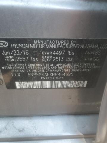 Photo 11 VIN: 5NPE24AFXHH464695 - HYUNDAI SONATA SE 