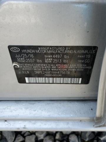 Photo 12 VIN: 5NPE24AFXHH475678 - HYUNDAI SONATA SE 