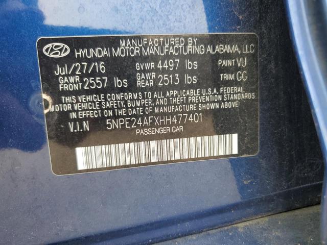 Photo 11 VIN: 5NPE24AFXHH477401 - HYUNDAI SONATA 