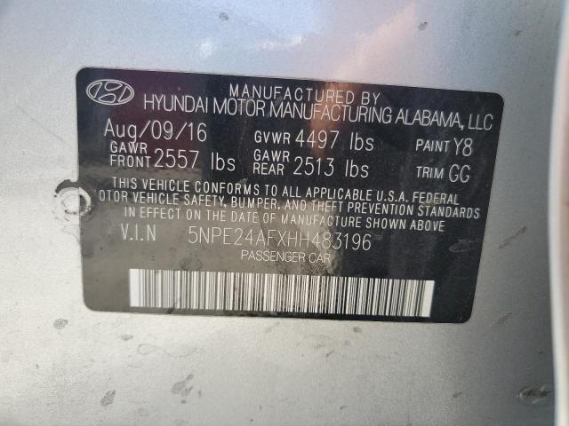 Photo 11 VIN: 5NPE24AFXHH483196 - HYUNDAI SONATA SE 