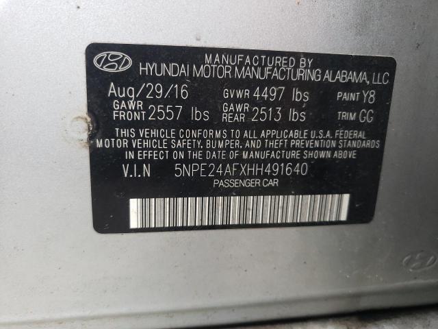 Photo 9 VIN: 5NPE24AFXHH491640 - HYUNDAI SONATA SE 