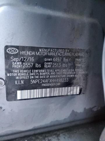 Photo 11 VIN: 5NPE24AFXHH498233 - HYUNDAI SONATA SE 