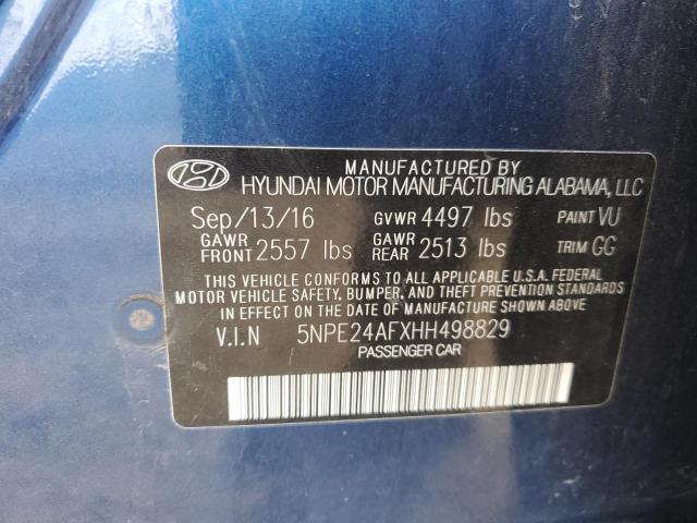 Photo 11 VIN: 5NPE24AFXHH498829 - HYUNDAI SONATA 