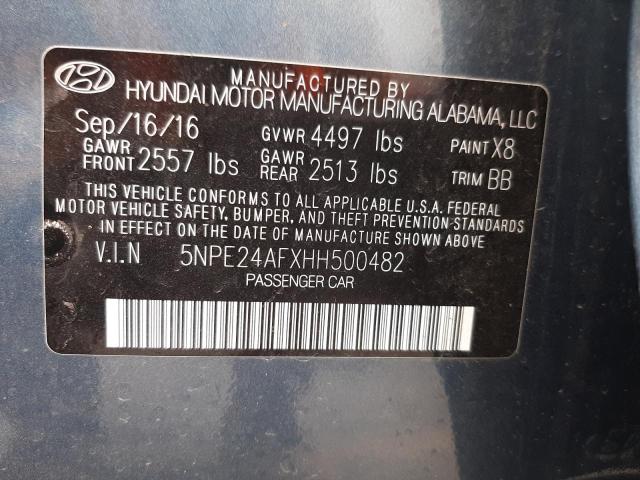 Photo 11 VIN: 5NPE24AFXHH500482 - HYUNDAI SONATA SE 