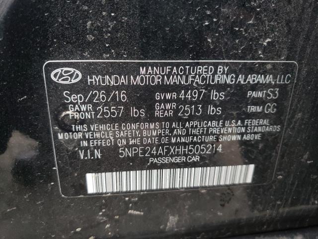 Photo 9 VIN: 5NPE24AFXHH505214 - HYUNDAI SONATA SE 